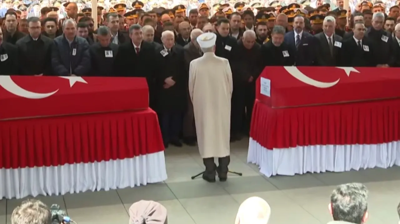 Şehit olan ASELSAN teknisyenlerine son veda! Bahçeli ve Özel de katıldı