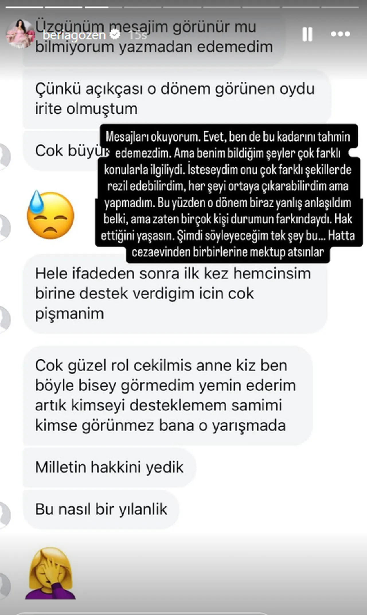 Beria Gözen’den Aleyna Kalaycıoğlu ve eski eşine gönderme! Survivor yarışmacısı Yunus Emre hapiste mi?