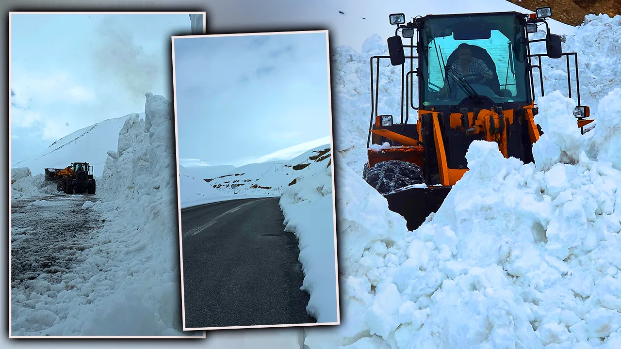 Kar kalınlığı 5 metre! 3 aydır ulaşıma kapanan Van-Bahçesaray yolunda çalışma başladı