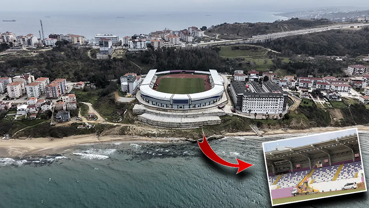 Türk futbolunda tarihi gün: Denize sıfır Sinop Şehir Stadı'ndan kareler