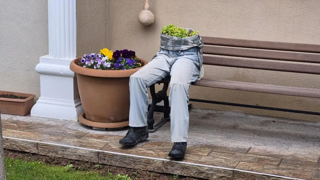 Bu nasıl bahçe dekorasyonu? Gören hem şaşırıyor, hem ürküyor