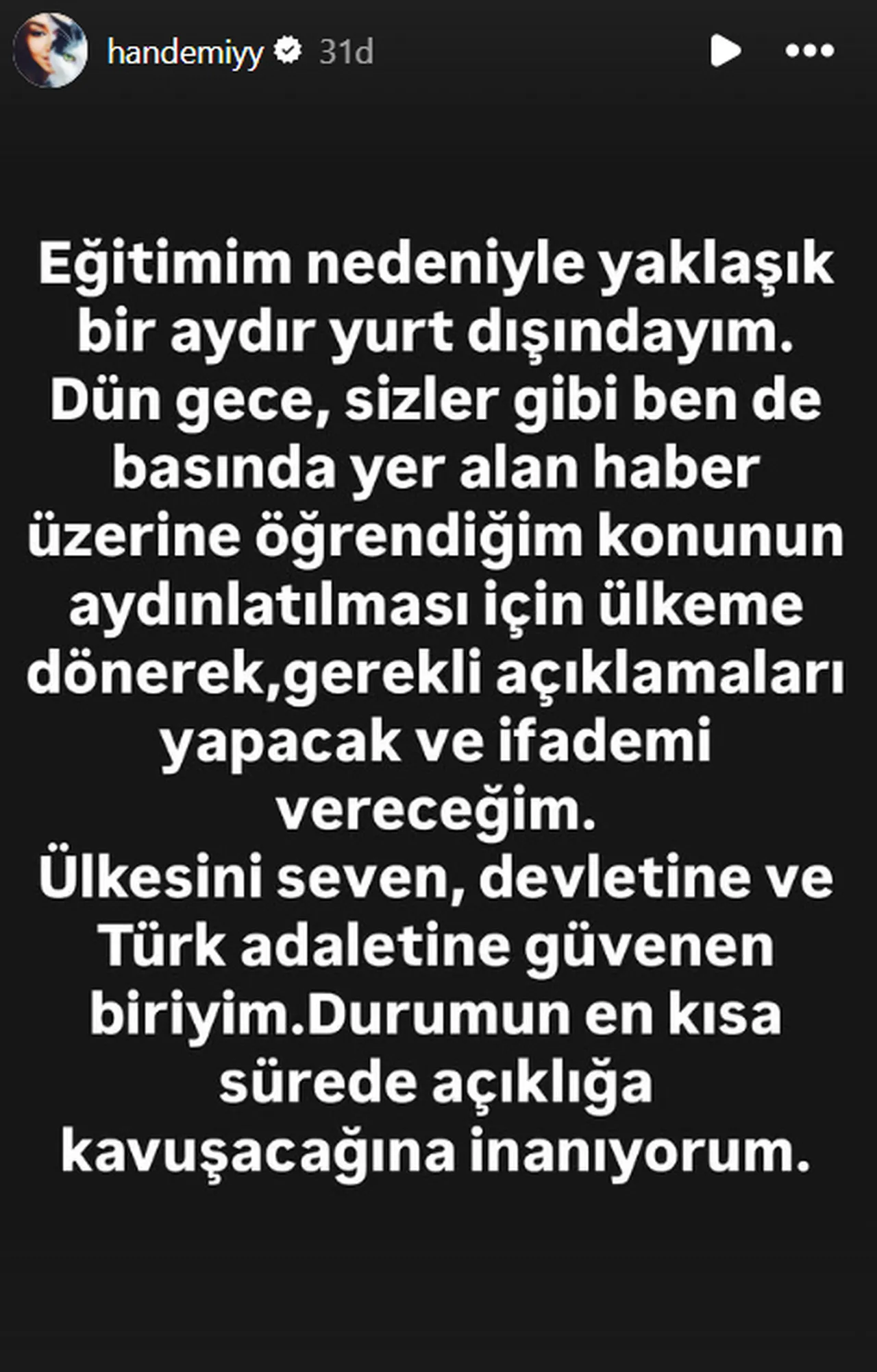 Hande Erçel hakkında yakalama kararı! Yurt dışındaki oyuncudan ilk açıklama geldi