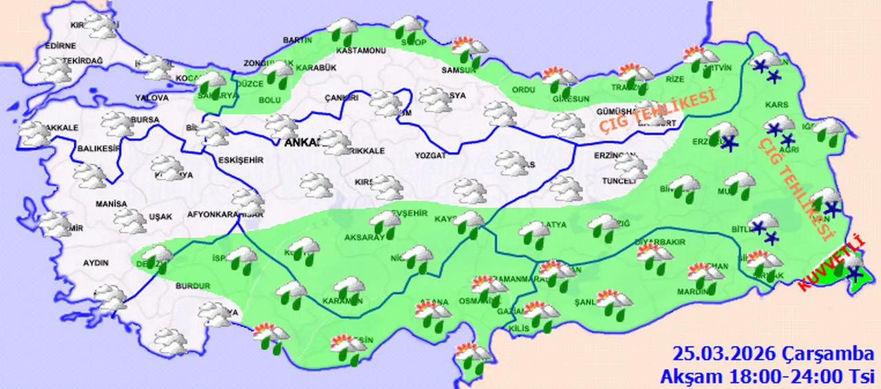 Meteoroloji’den 31 ile birden uyarı!  Hem sağanak hem kar yolda