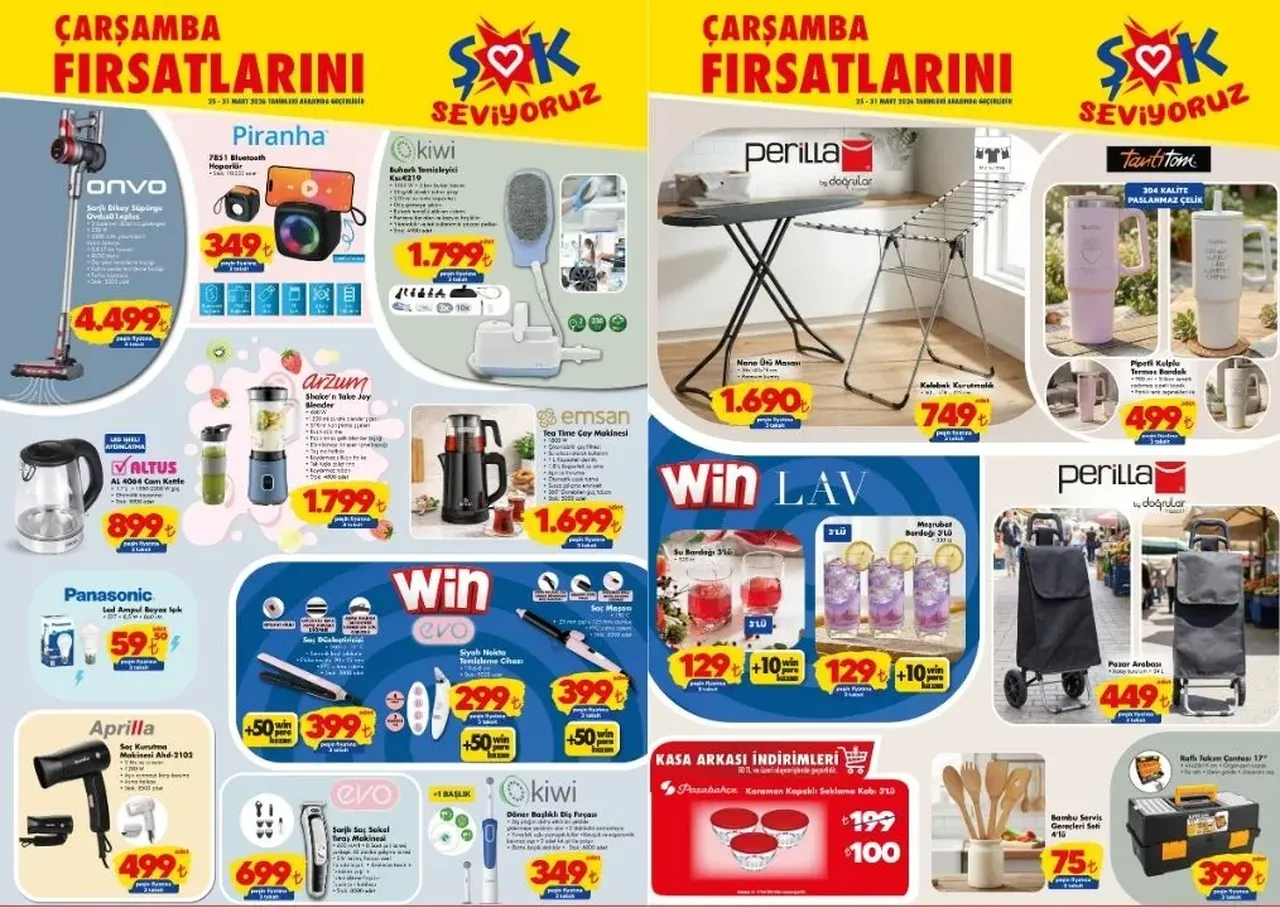 ŞOK aktüel kataloğu satışa çıktı! 25-31 Mart ŞOK indirimli ürünler kataloğunda neler var?