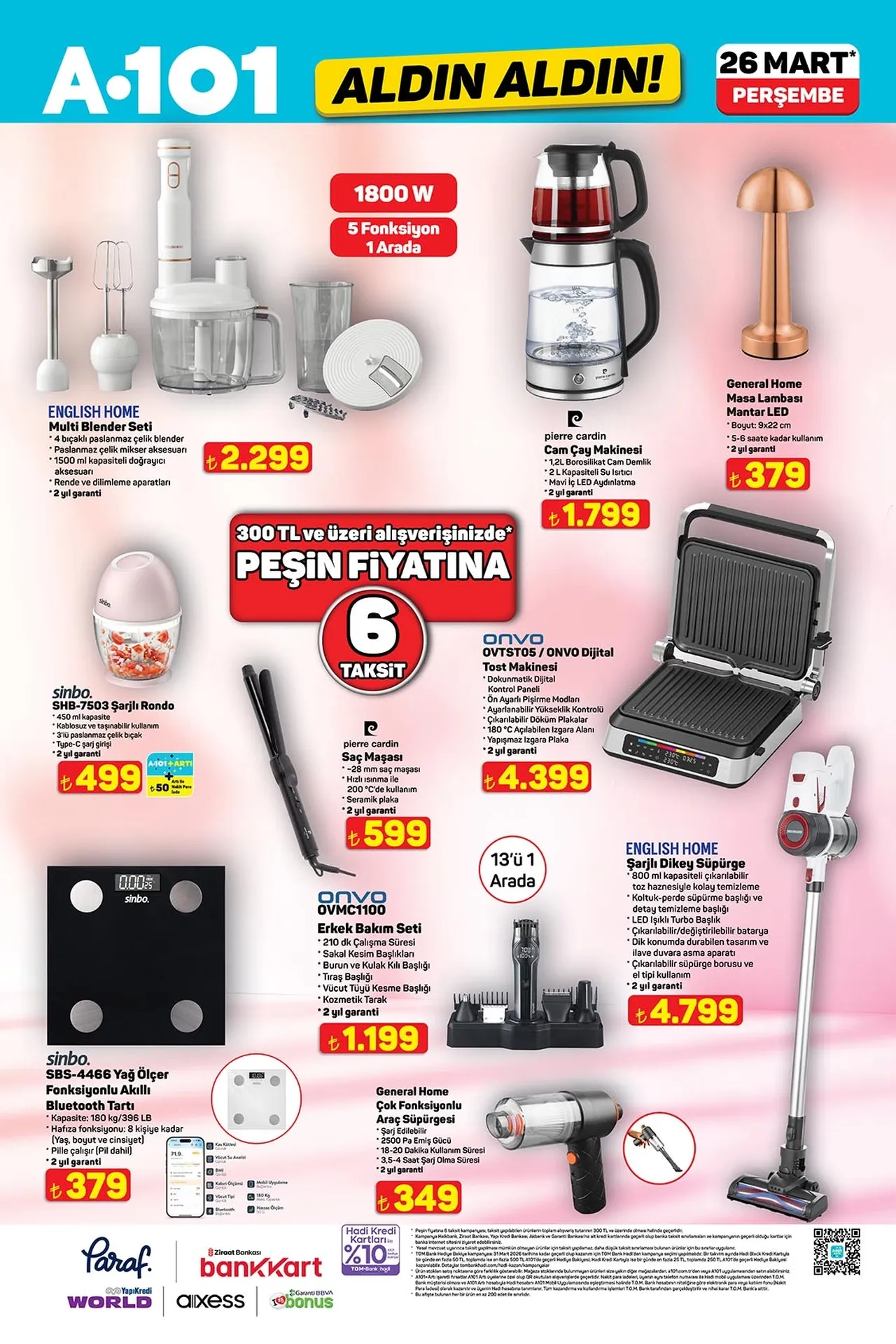 A101 aktüel kataloğu bugün satışta! Katlanabilir koşu bandı, titreşimli spor aleti ve onlarca ürün dikkat çekti