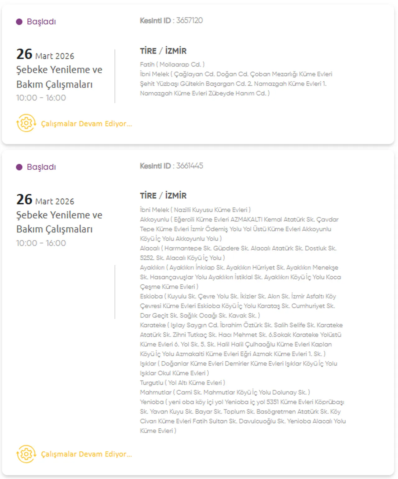 Gediz İzmir elektrik kesintisi listesi 26-27 Mart 2026! İşte etkilenecek ilçeler ve kesinti bitiş saati