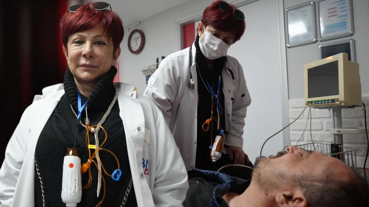 Kanser tanısını kendi koydu, mesleğini bırakmadı! Boynundan kemoterapi alarak çalışıyor