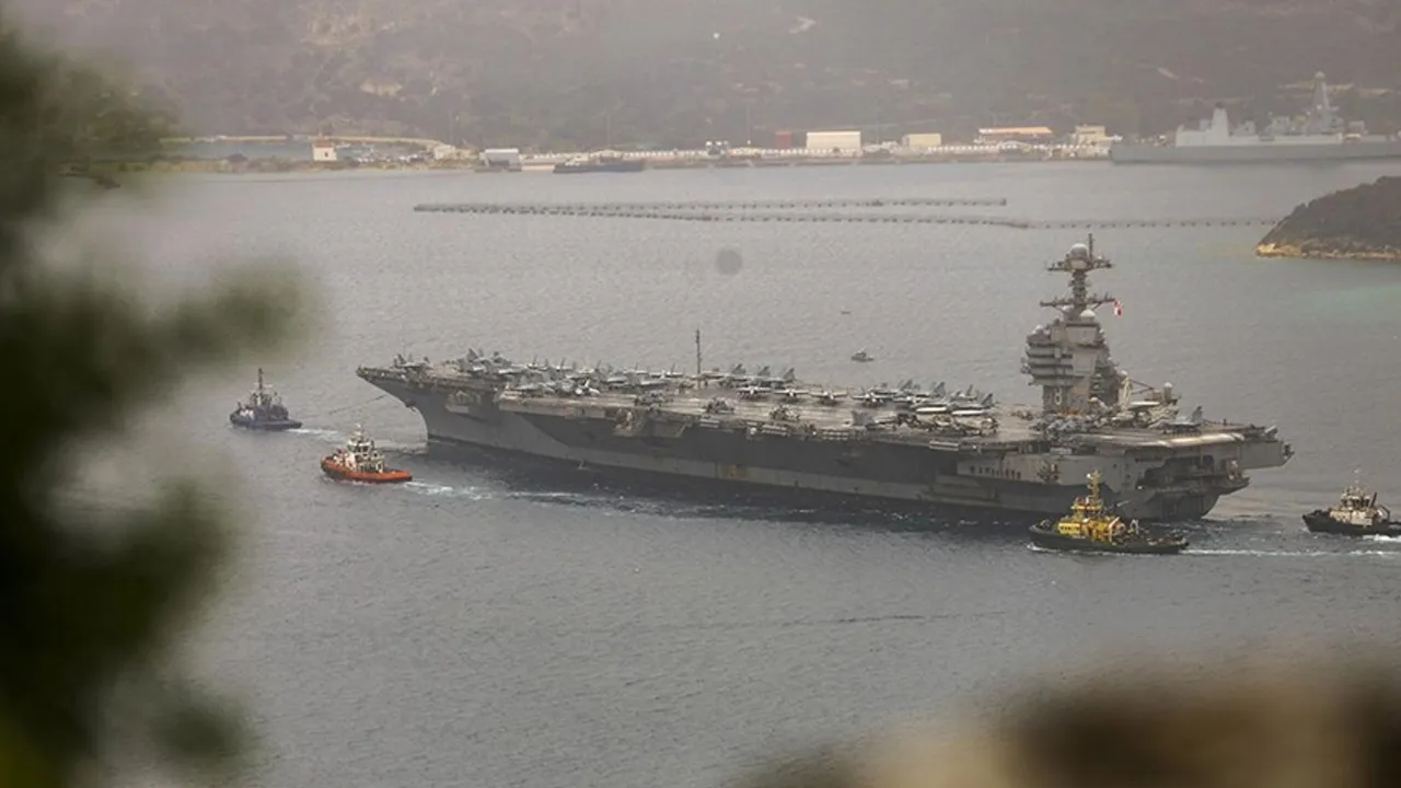 USS Gerald R. Ford'da neler oluyor? Yangın sonrası dikkat çeken rota değişikliği