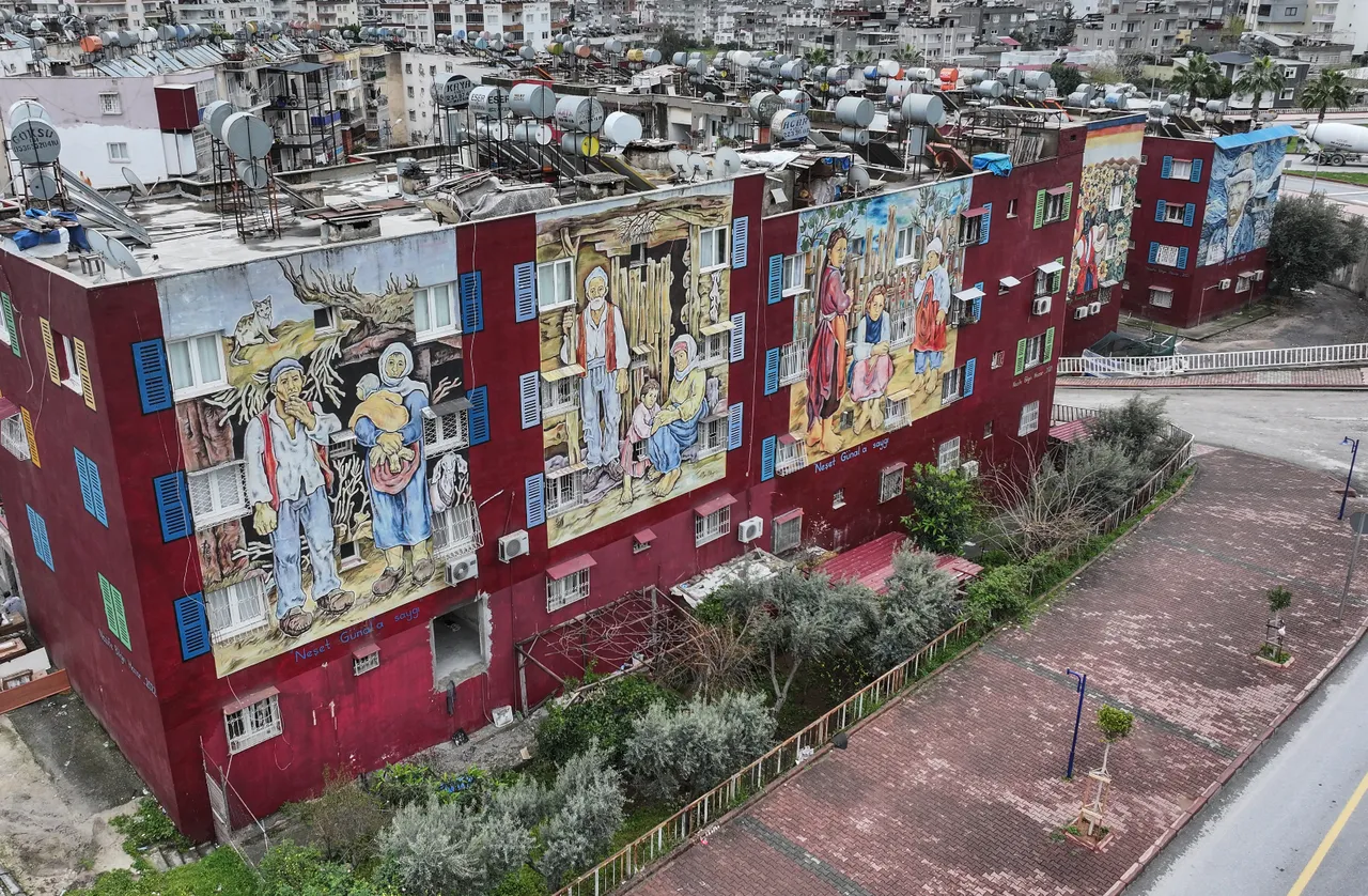 Görüntü Türkiye'den! Bina bina boyandı, mahalle değil resim müzesi