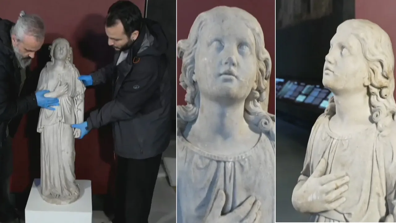 Heybeliada'dan çalındı, 22 yıl sonra saklandığı yerden çıkarıldı! Bakanlık tarihi heykeli patrikhaneye iade etti