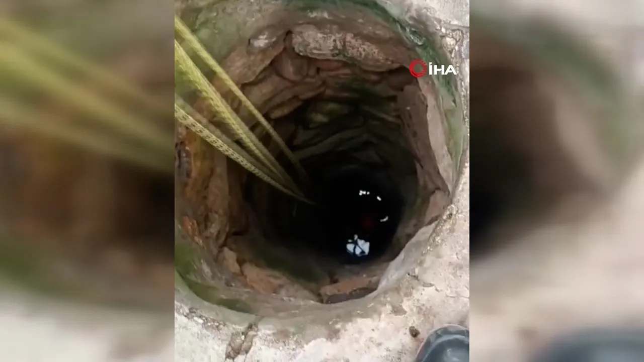 Bahçedeki su kuyusuna düşen 94 yaşındaki yaşlı adam kurtarıldı