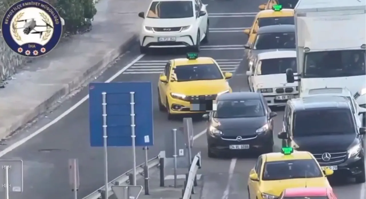 Beykoz'da trafik kurallarına uymayanlar havadan tespit edildi! Sürücülere 143 bin lira ceza uygulandı