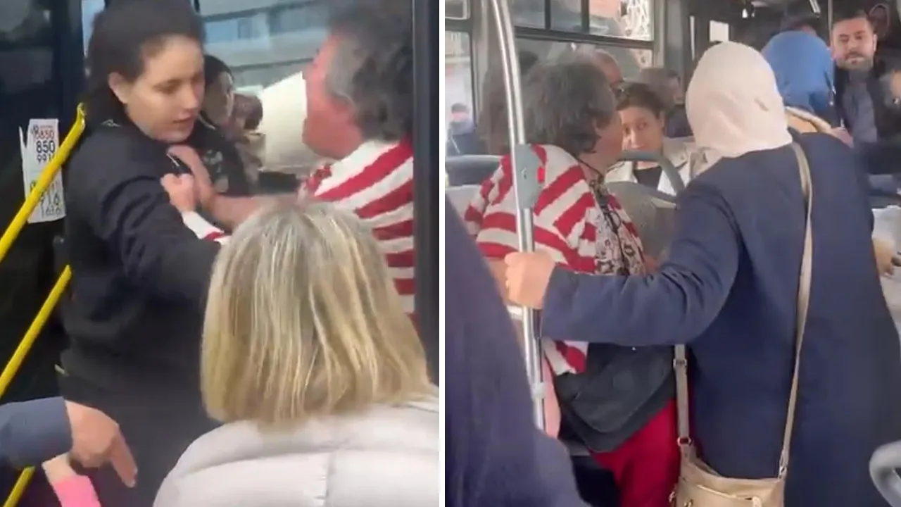 Kadınların otobüste yer kavgası! Arayan giren şoförün kolunu ısırdı