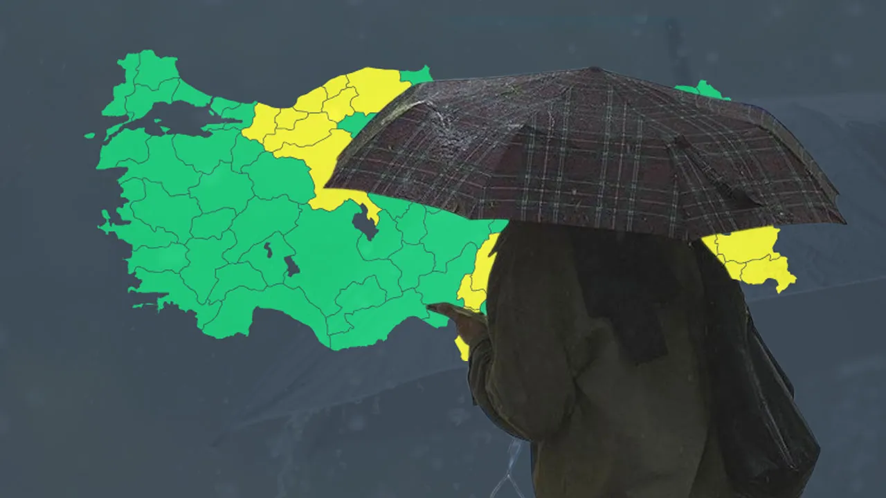 17 il için sarı kodlu uyarı! Meteoroloji yeni haritayı paylaştı