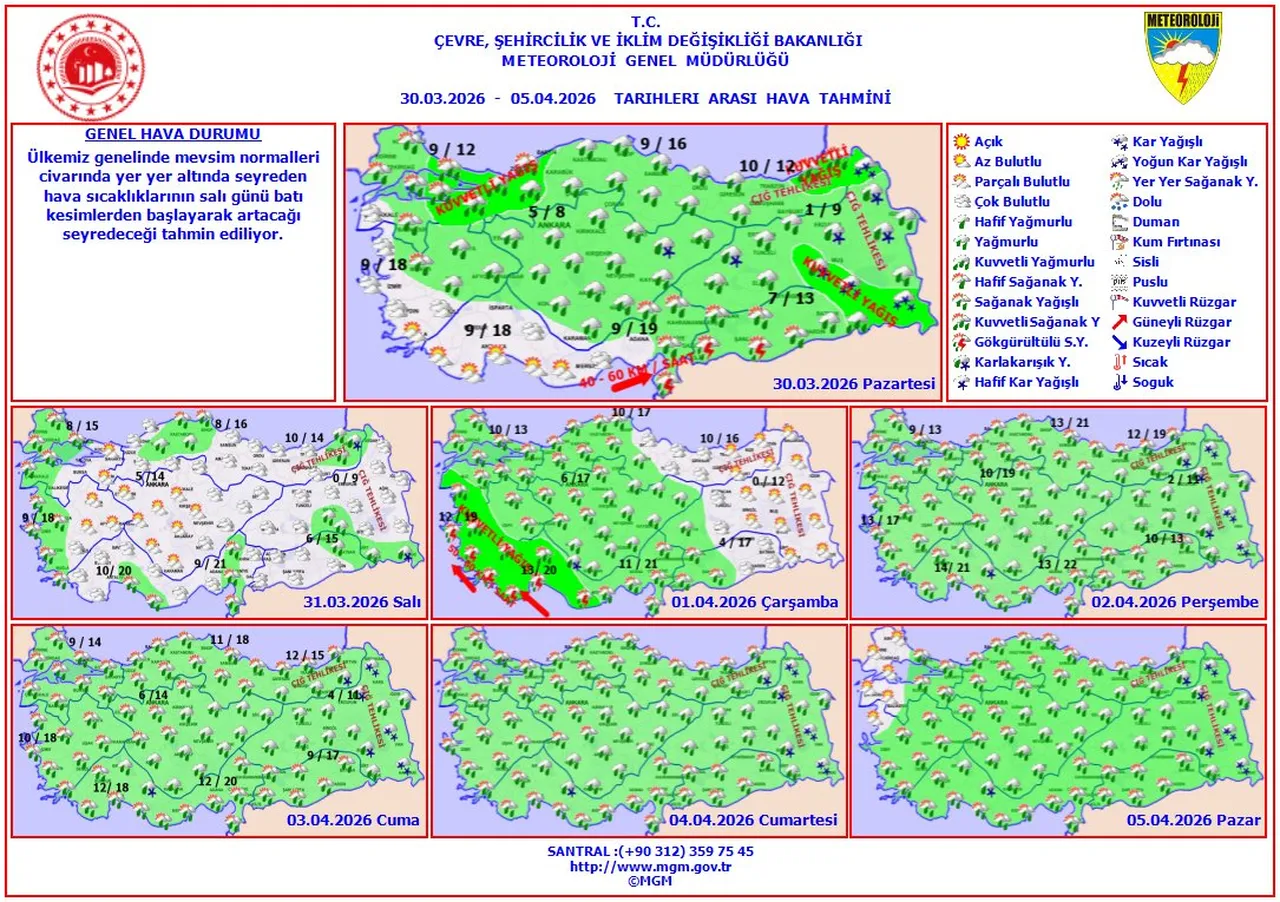 17 il için sarı kodlu uyarı! Meteoroloji yeni haritayı paylaştı
