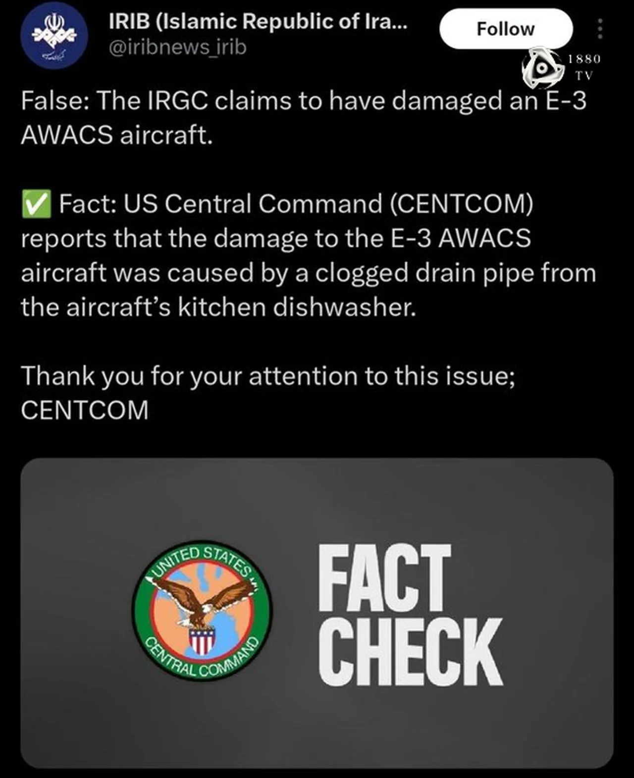 Prens Sultan Üssü’nde "AWACS" operasyonu! Devrim Muhafızları ABD'yle dalga geçti "Kesin bulaşık makinesi yüzünden"