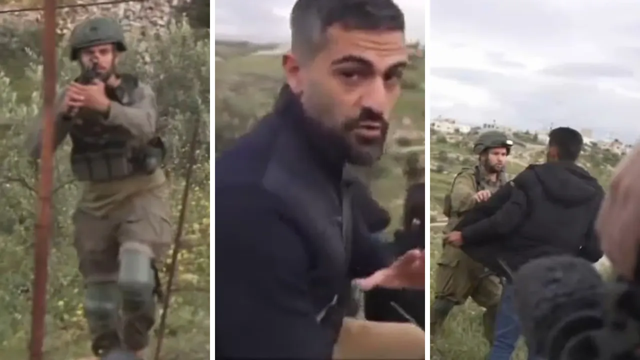 İsrail askerlerinden gazetecilere korkunç muamele! Silah doğrultup gözaltına aldılar