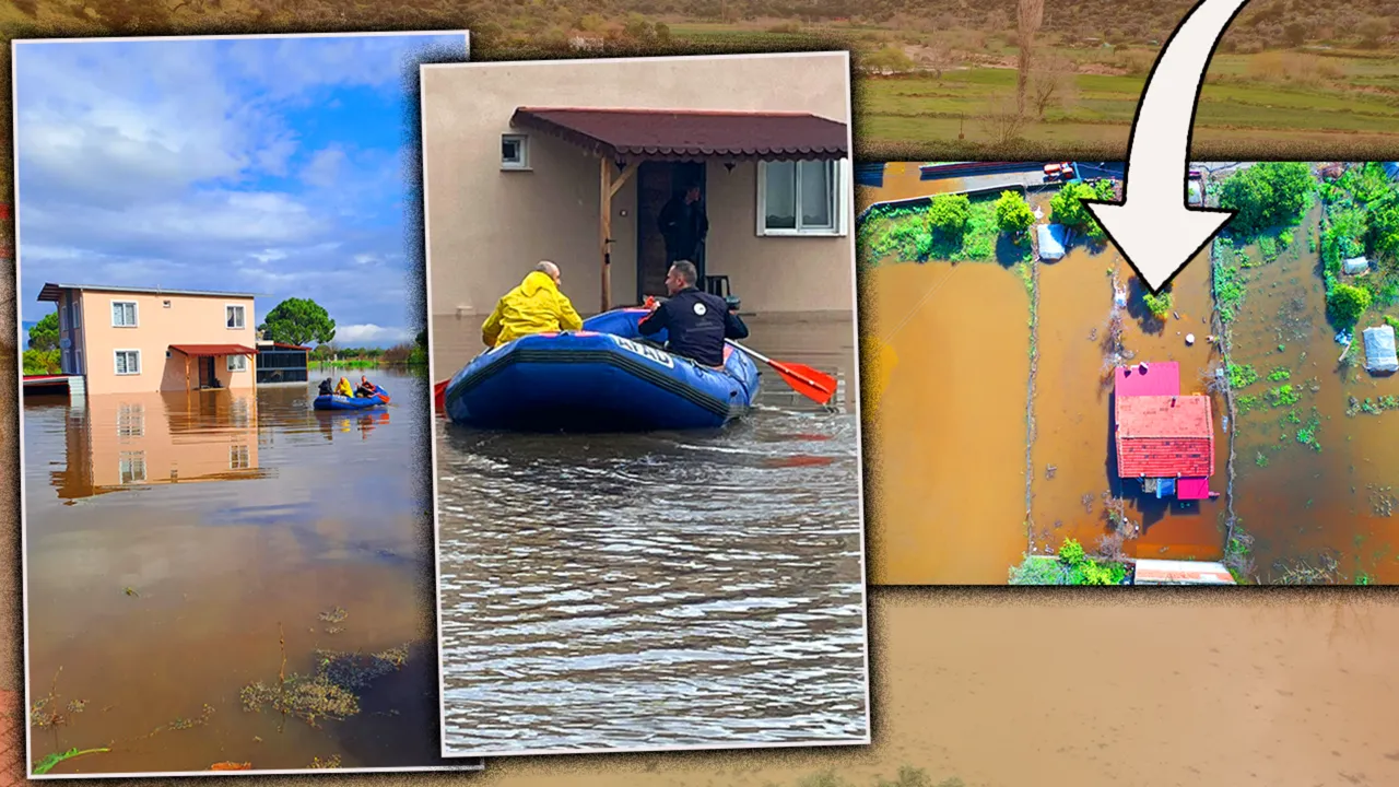 Sağanak sonrası Venedik’e döndü! Aydın’da tahliyeler botla yapıldı, suyun boyu 1 metreyi aştı