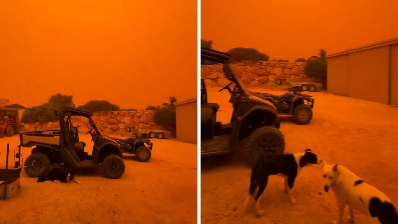 Sosyal medyada görenler filtre sandı, halk ise gözlerine inanamadı! Avustralyada gökyüzü kırmızıya büründü