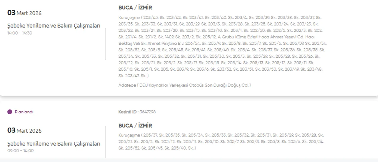 3 Mart GDZ İzmir elektrik kesintisi listesi paylaşıldı! İzmir'de (Ödemiş) elektrik kesintisi ne zaman bitecek?