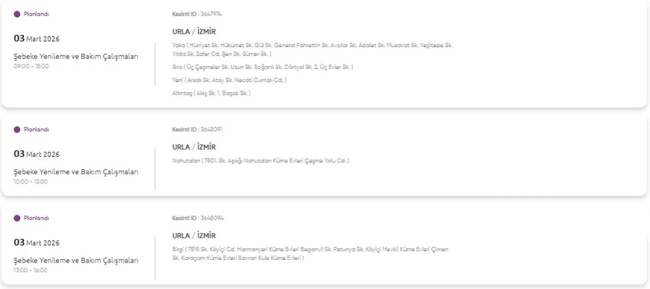 3 Mart GDZ İzmir elektrik kesintisi listesi paylaşıldı! İzmir'de (Ödemiş) elektrik kesintisi ne zaman bitecek?