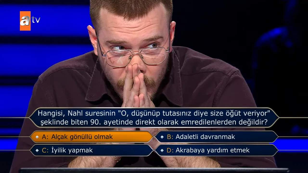 Kim Milyoner Olmak İster’de kritik karar… Joker kullanmadan 200 bin TL’yi cebe koydu