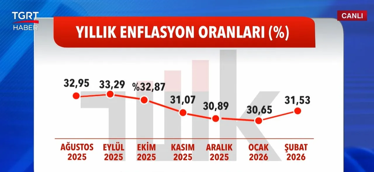 Yıllık enflasyon oranları