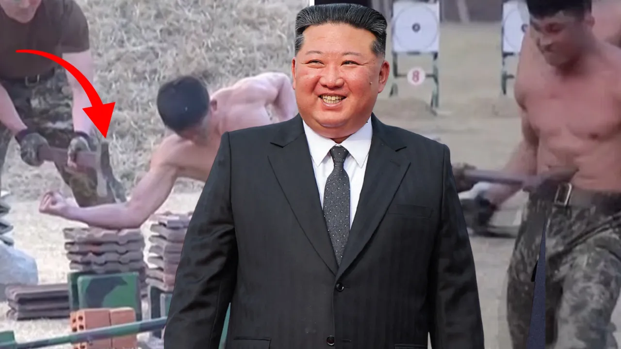 Kuzey Kore'den dikkat çeken gövde gösterisi! Kafalarında beton kırdılar, ayaklarına çekiçle vurdular