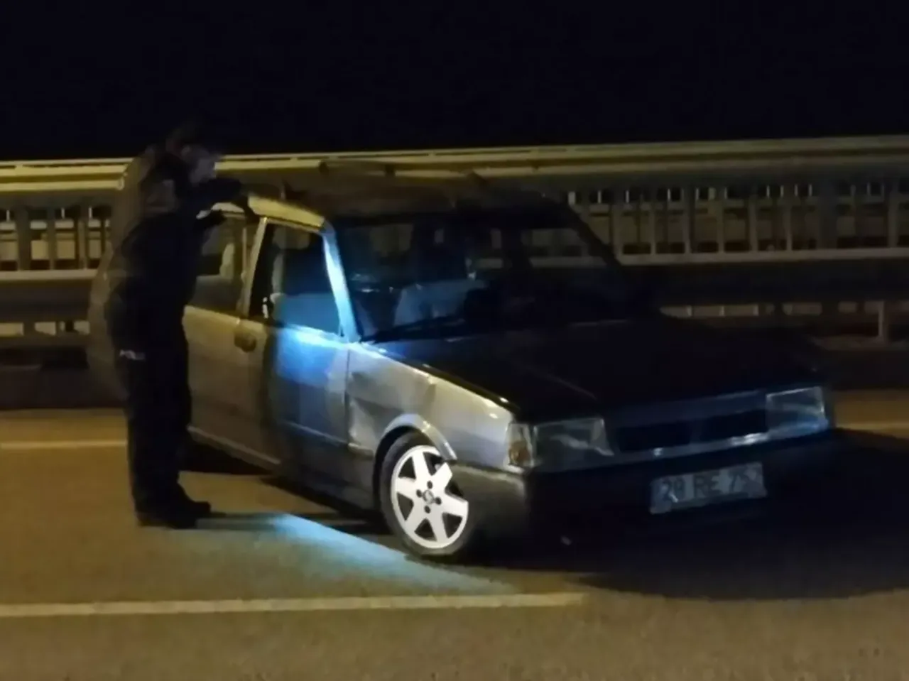 T.T.'ye çarpan araç