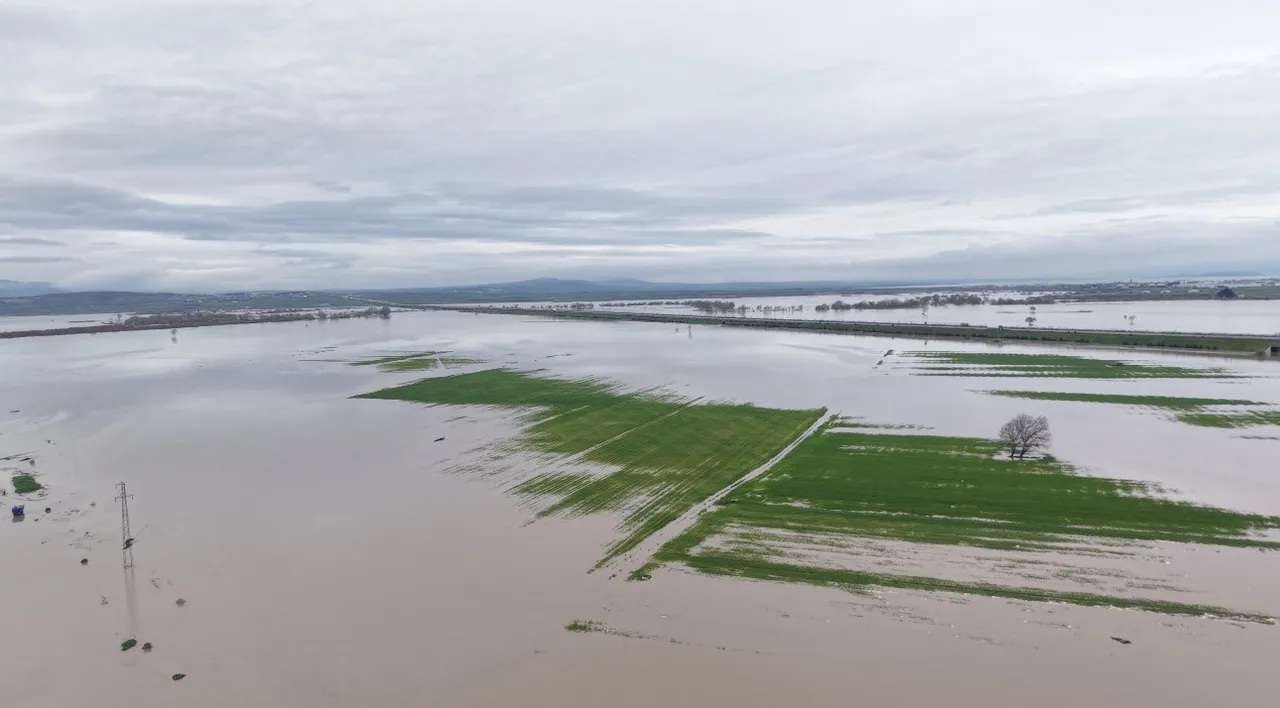 2 gün aralık süren sağanak sonrası Bursa’da tarım arazileri göle döndü