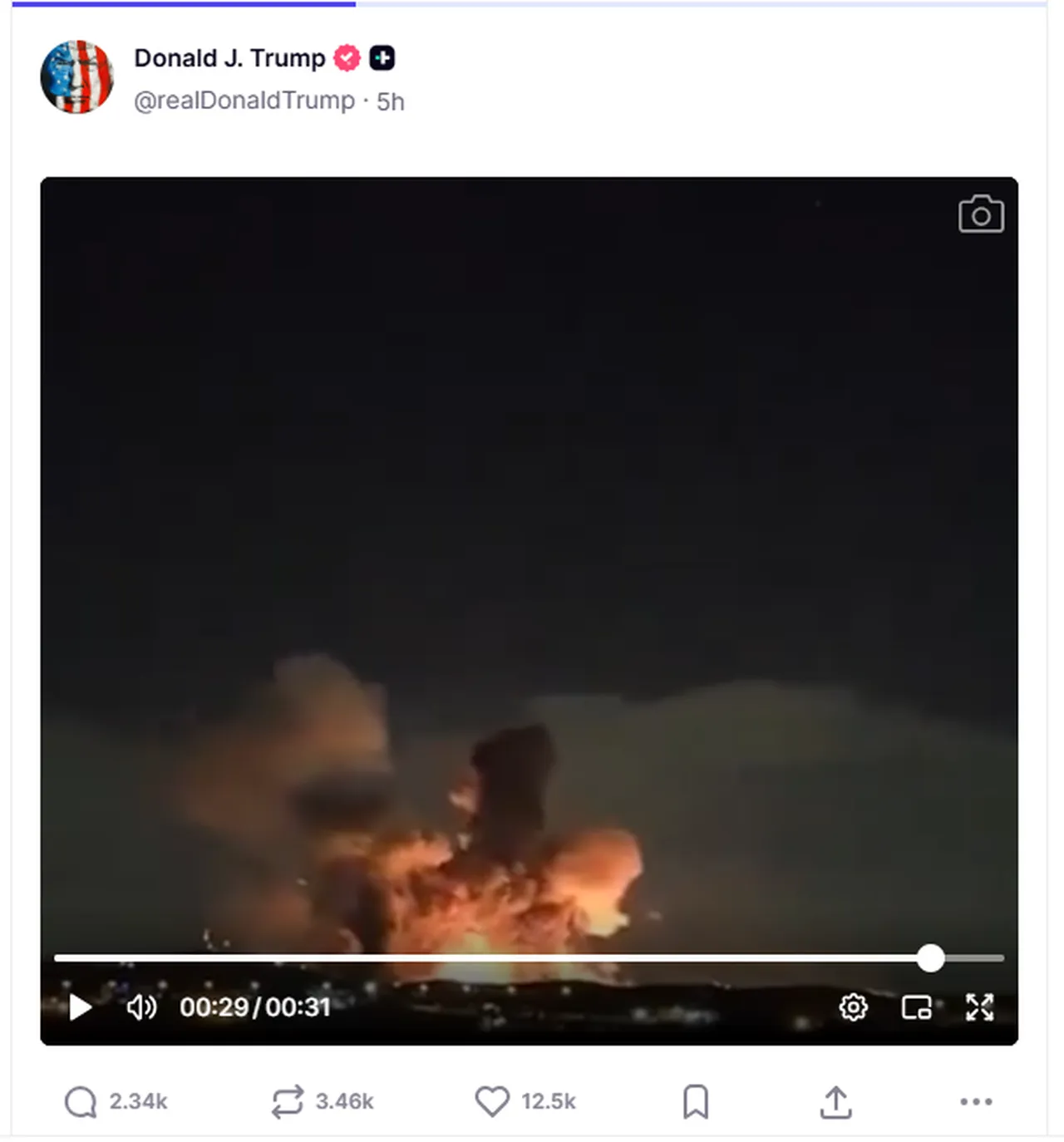 ABD'den İsfahan'a füze yağmuru! Trump görüntüleri bizzat paylaştı