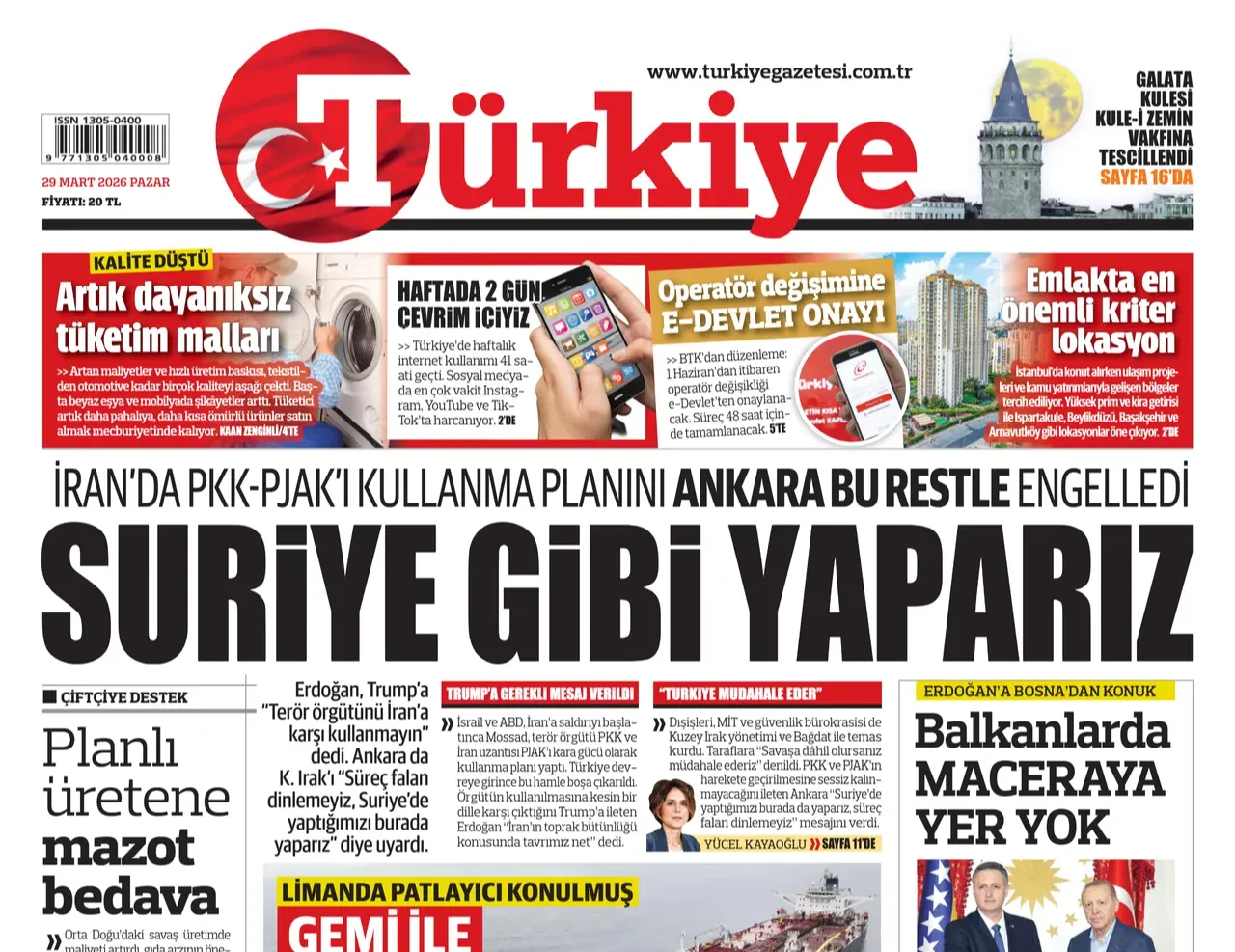 Dünya bu manşeti konuştu