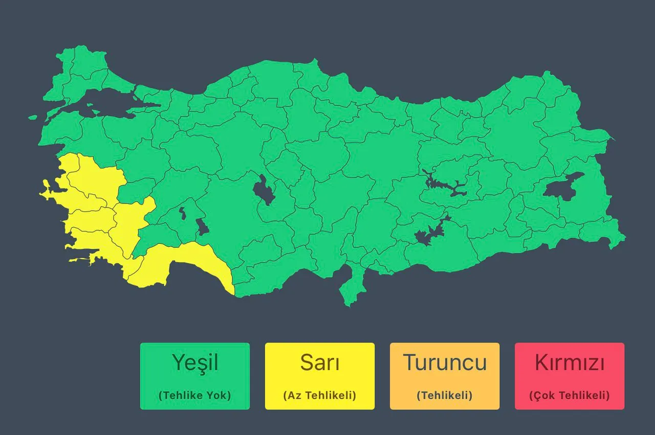 İçişleri Bakanlığı'ndan 6 il için sarı kodlu uyarı