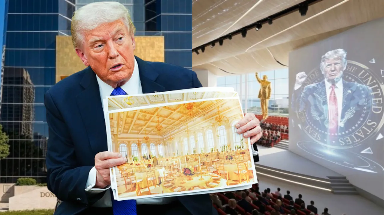 Trump'ın yeni altın sarayı: İçinde yok yok! Yeni kütüphanesini tanıttı