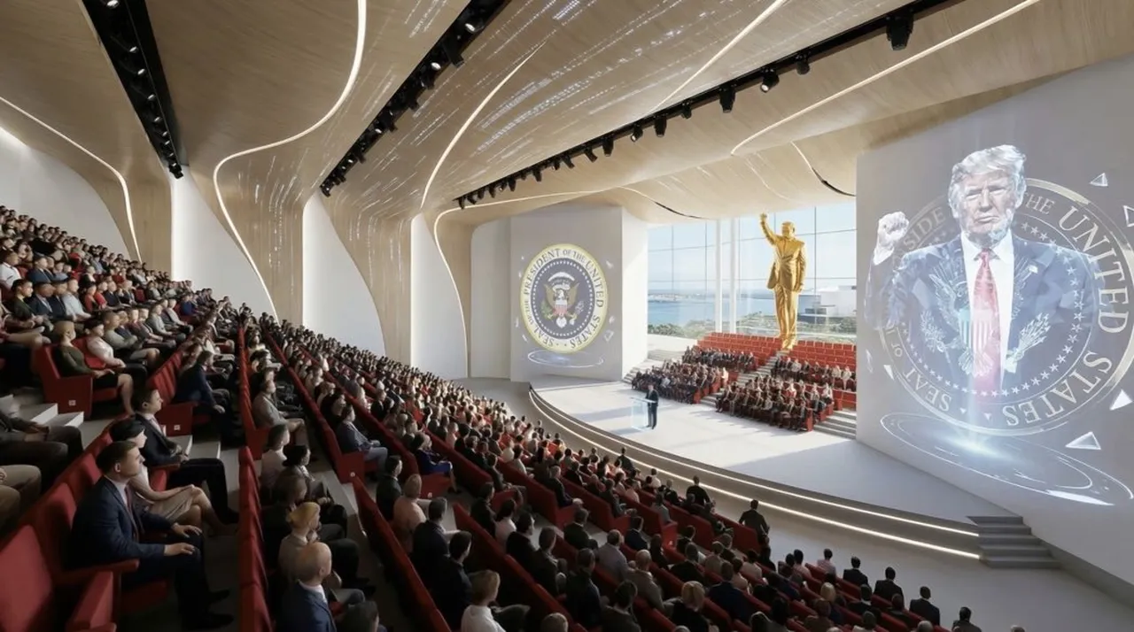 Trumpın yeni altın sarayı! İçinde yok yok! Yeni kütüphanesini tanıttı