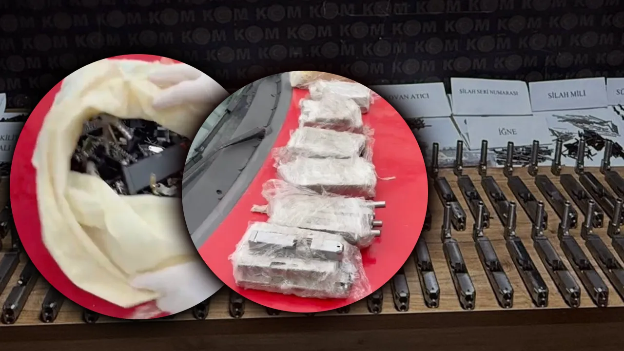 Araba değil cephanelik! Bin 460 adet silah parçası ele geçirildi