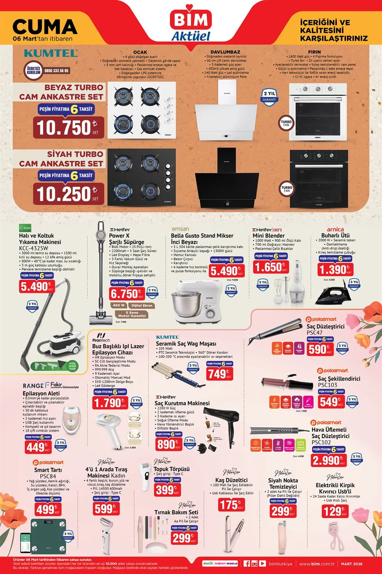 BİM aktüel ürünler kataloğu 4-6 Mart! Ofis koltuğu, cam ankastre set, şarjlı süpürge ve daha fazlası raflara geliyor