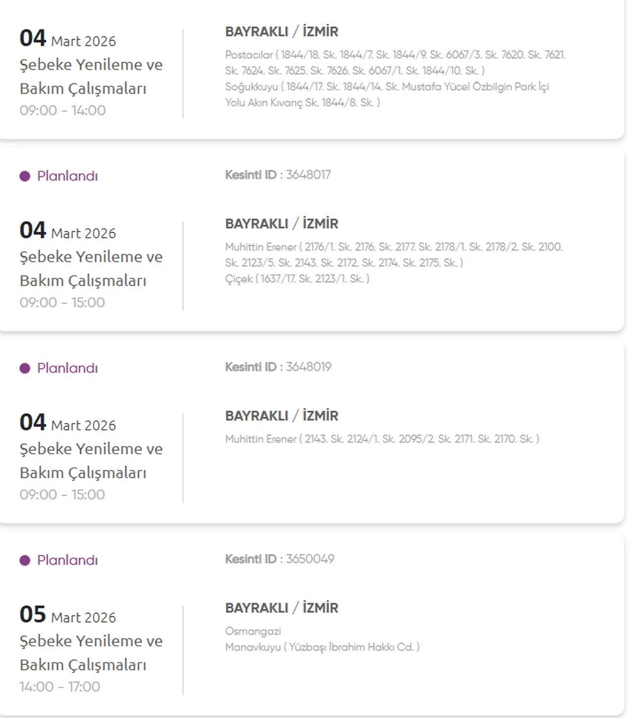 GDZ İzmir elektrik kesintisi listesi açıklandı! 4-5 Mart İzmir elektrik kesintisi ne zaman bitecek?