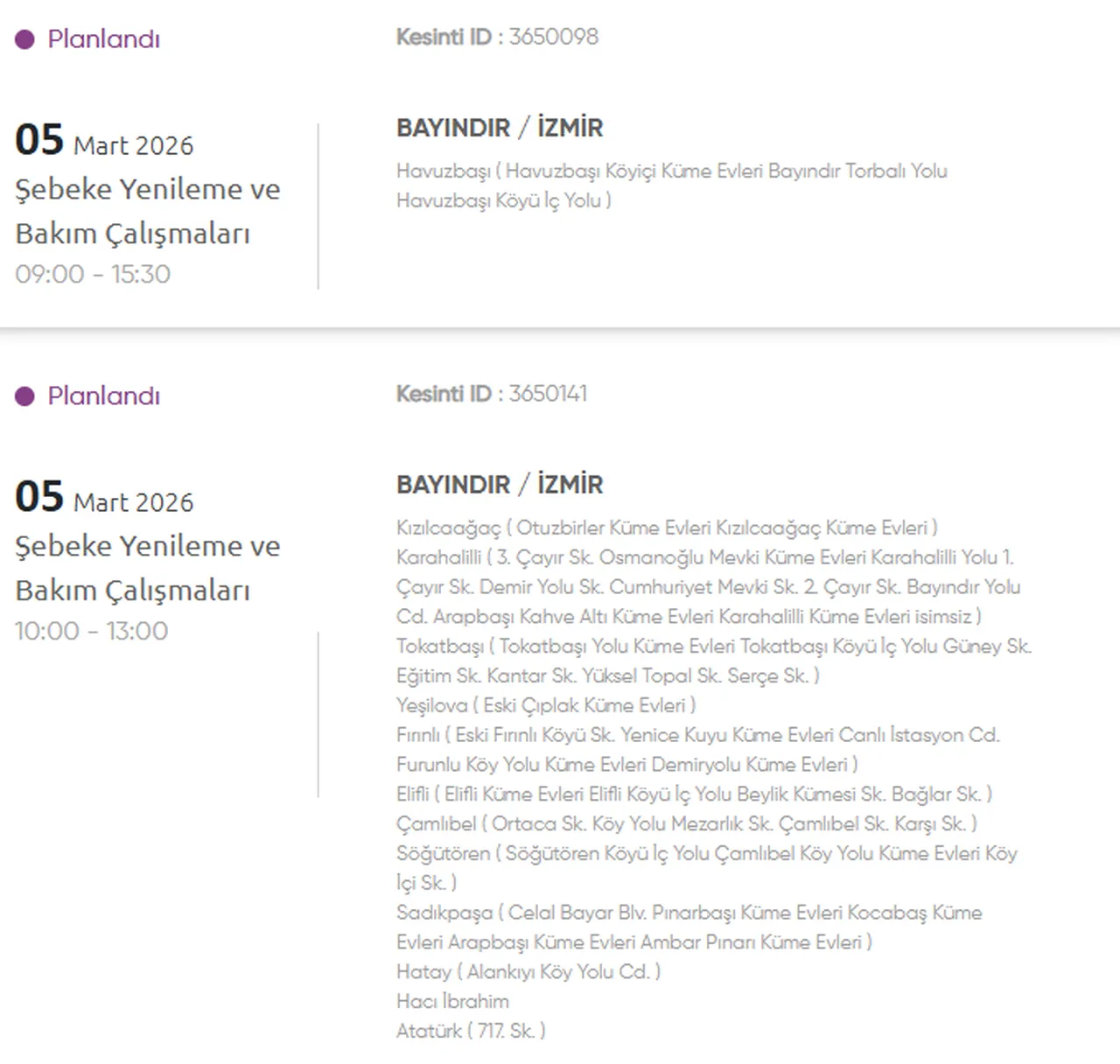 GDZ İzmir elektrik kesintisi listesi açıklandı! 4-5 Mart İzmir elektrik kesintisi ne zaman bitecek?