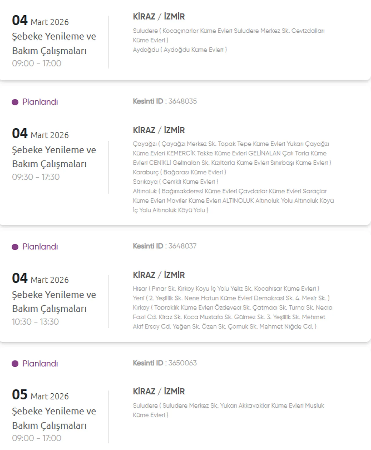 GDZ İzmir elektrik kesintisi listesi açıklandı! 4-5 Mart İzmir elektrik kesintisi ne zaman bitecek?