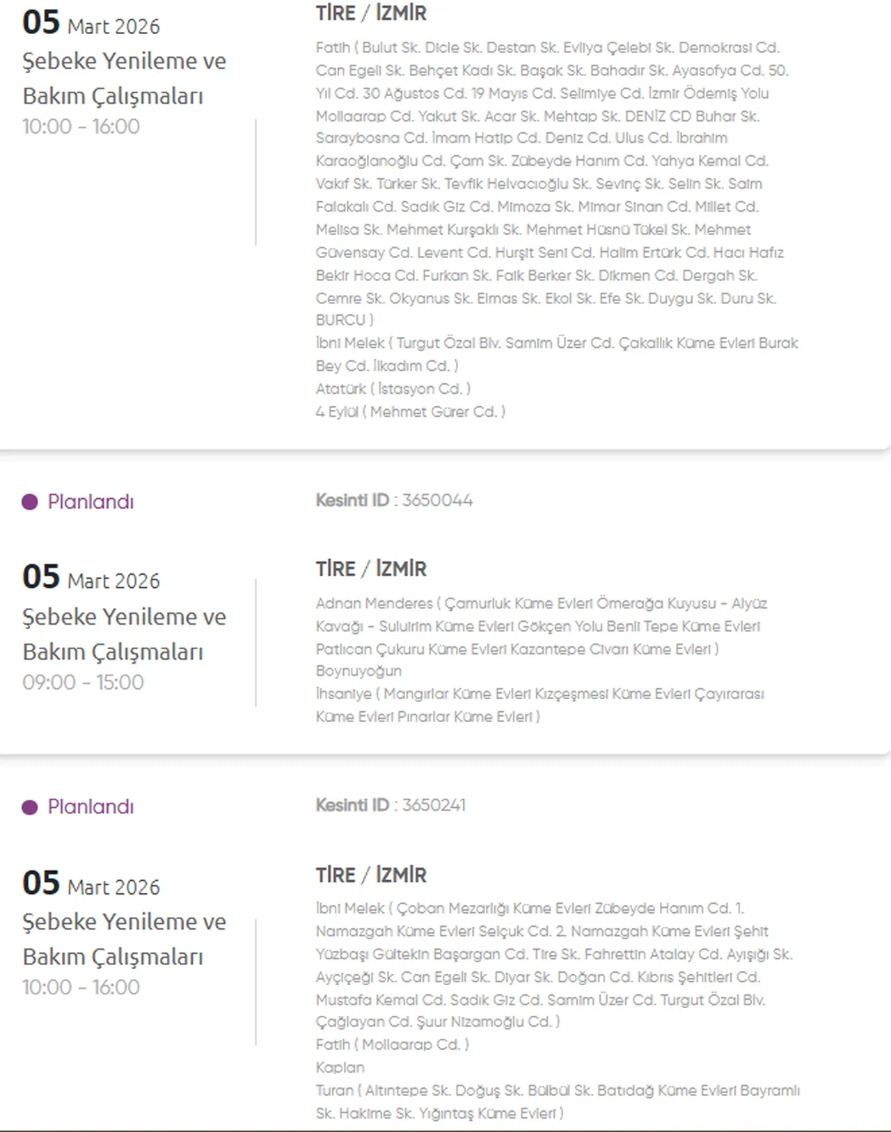 GDZ İzmir elektrik kesintisi listesi açıklandı! 4-5 Mart İzmir elektrik kesintisi ne zaman bitecek?