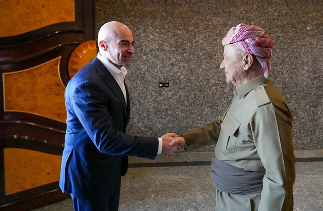 Kürdistan Yurtseverler Birliği (KYB) Başkanı Bafel Talabani ve Kürdistan Demokrat Partisi (KDP) lideri Mesud Barzani