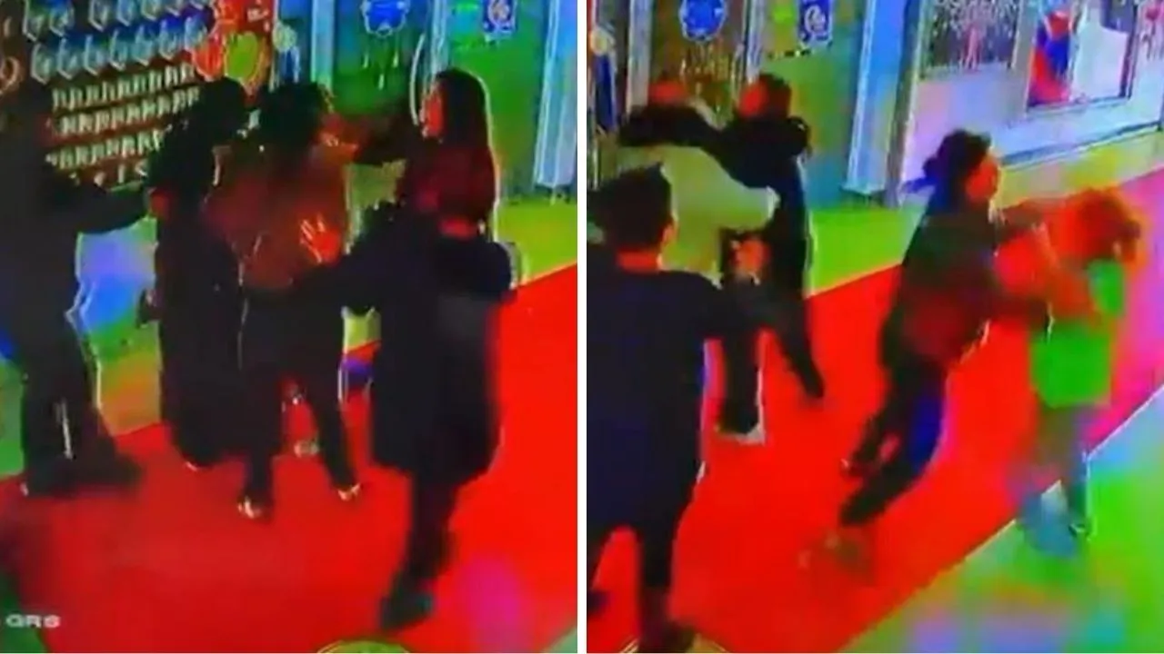 Okulda şiddet kamerada! Çocuğunu müdüre şikayet eden veliye saldırdı