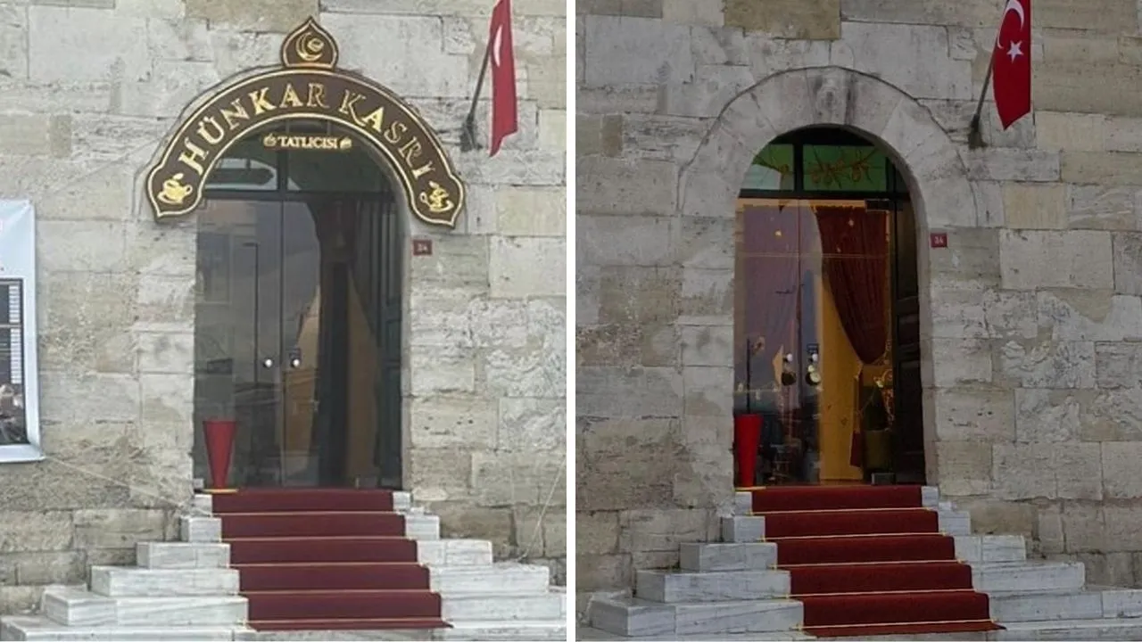 Hünkâr Kasrı'ndaki tatlıcıya çekidüzen