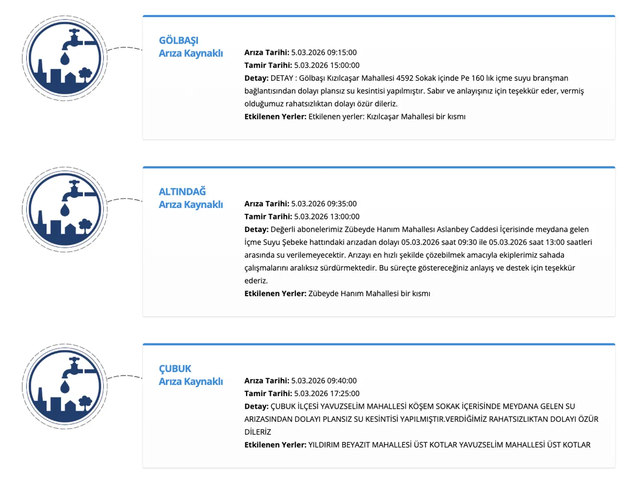 ASKİ su kesintisi 5 Mart 2026 listesi! Ankarada sular saat kaçta, ne zaman gelecek?