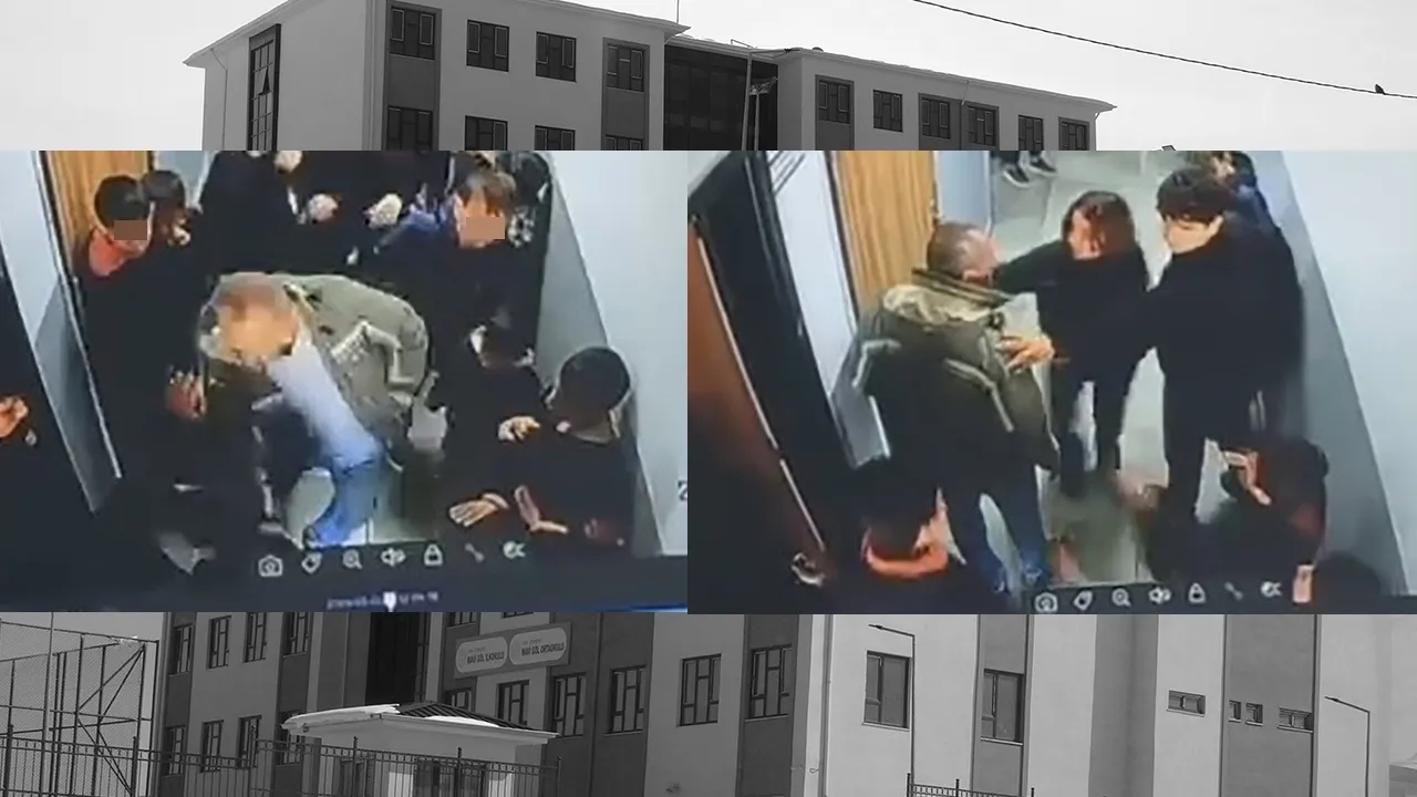 Okul basıp ilkokul öğrencisini darbeden veliye 'çocuklar' engel oldu: Skandal görüntüler!