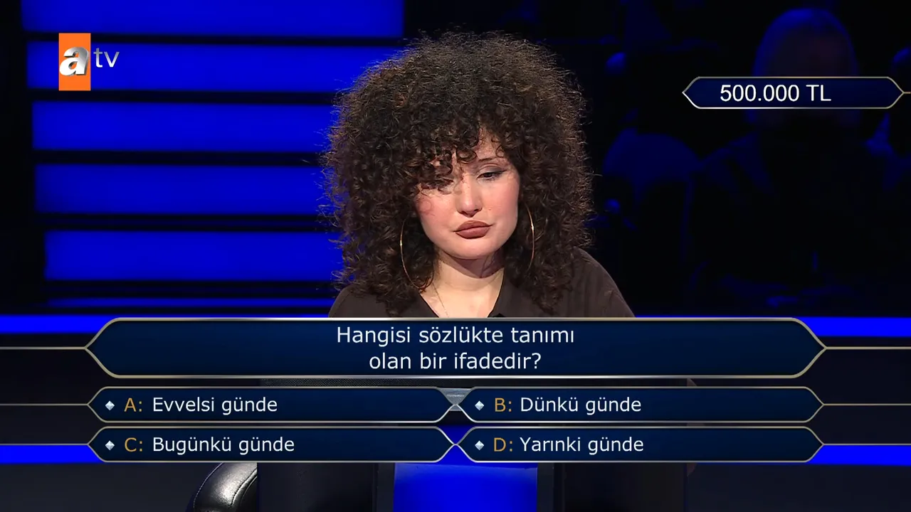 500 bin TL’lik soruda kritik tercih! Dakikalarca düşünüp kararını verdi