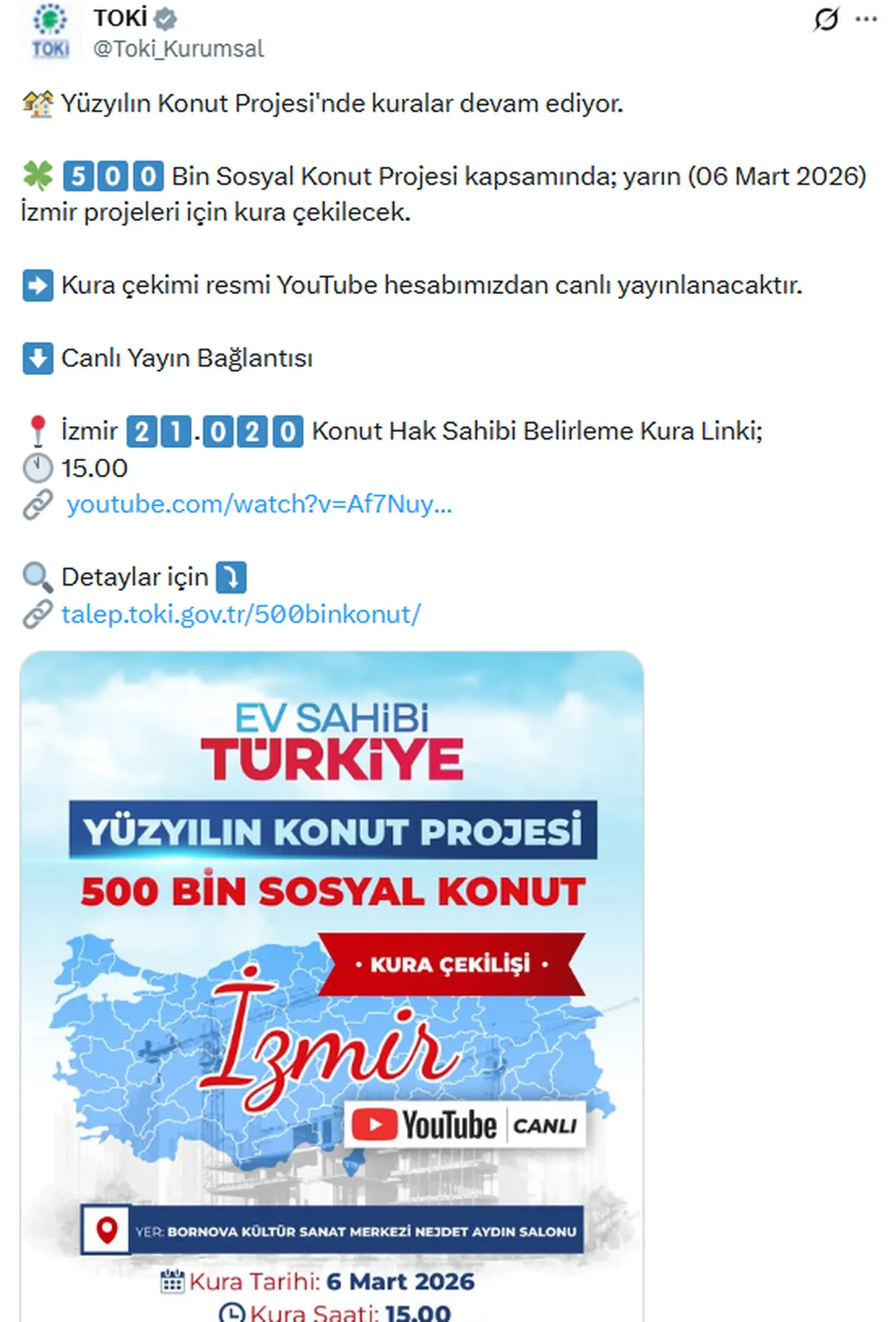 2. İzmir TOKİ kura sonuçları belli oluyor! 21 bin 20 konutun hak sahipleri isim isim açıklanıyor