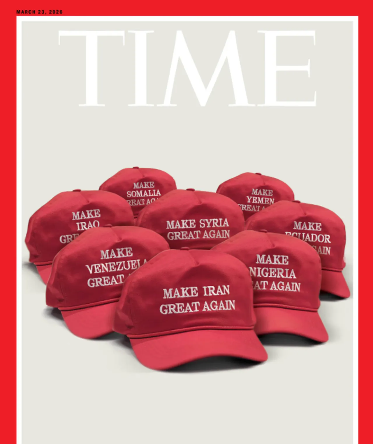 Time dergisinden Trumpa Orta Doğu göndermesi! O slogan yeniden gündemde