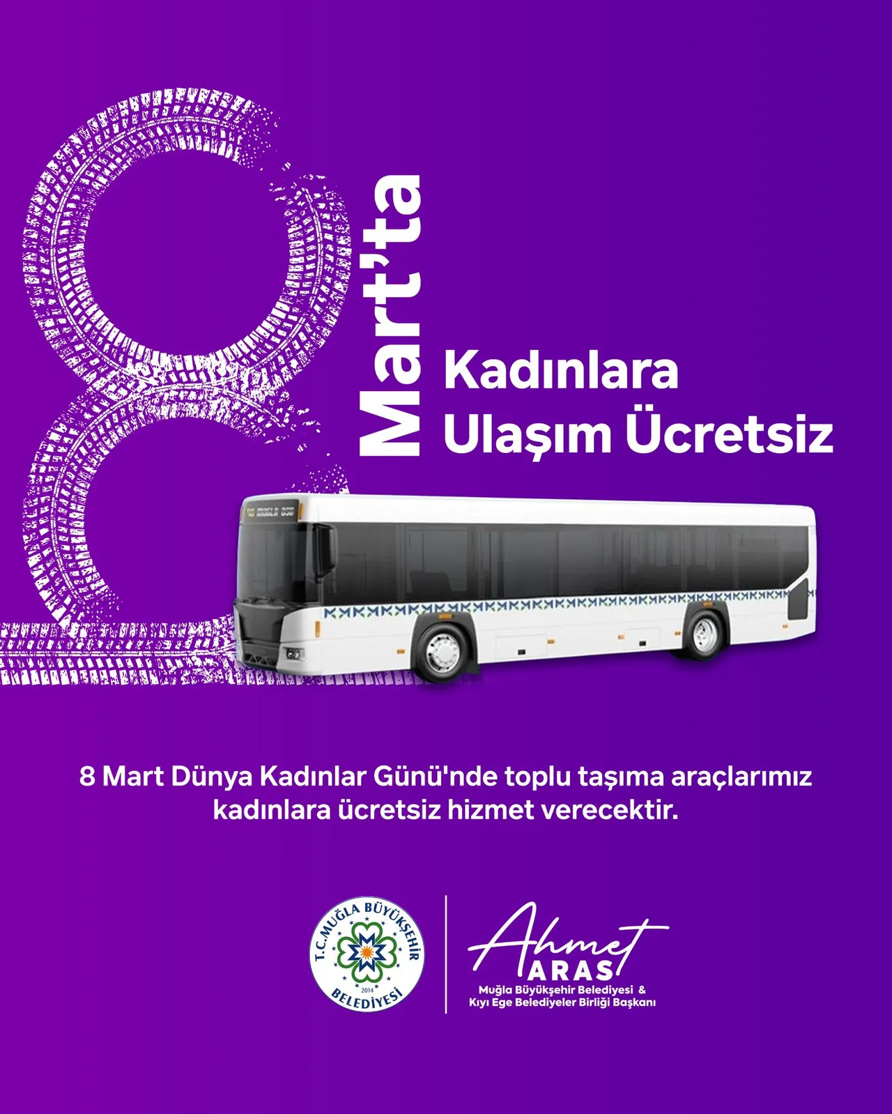 8 Martta kadınlara toplu taşıma ücretsiz mi?